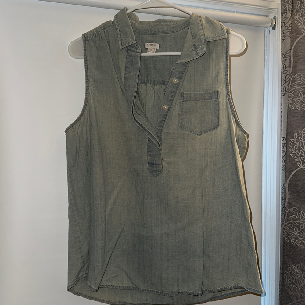 Size 12 JCREW Denim Style Top